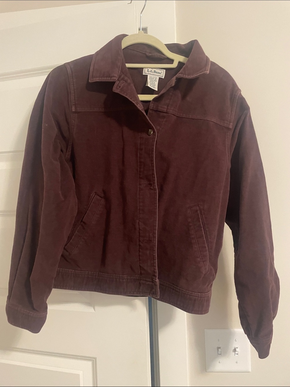 L.L. Bean Women's Deep Burgundy faux Suede Jacket